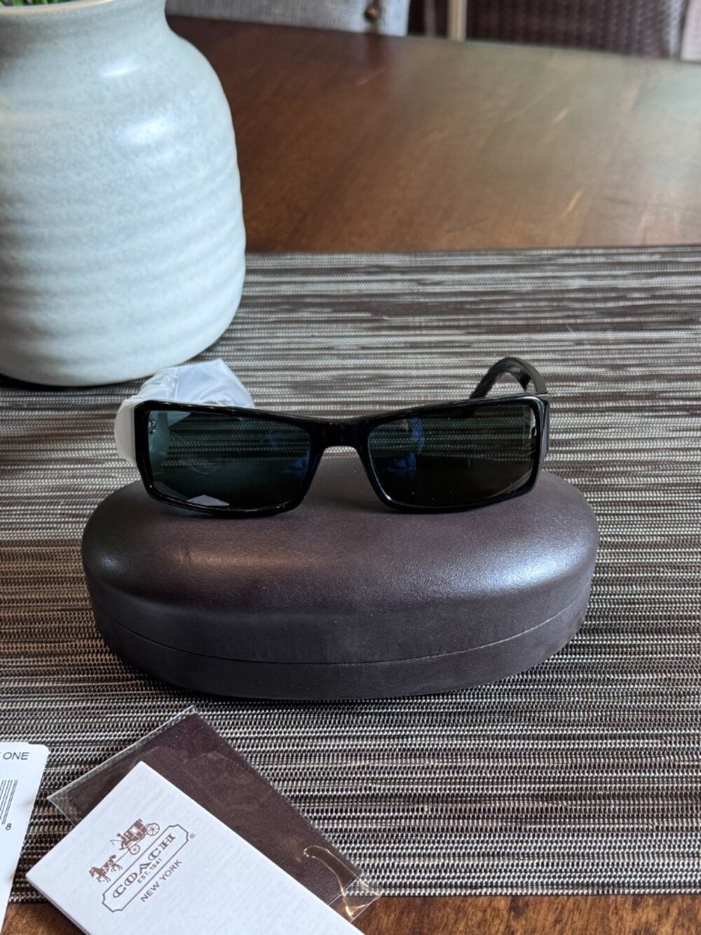 NEW Coach Women's Varick L803 Rectangle Sunglasses & Case